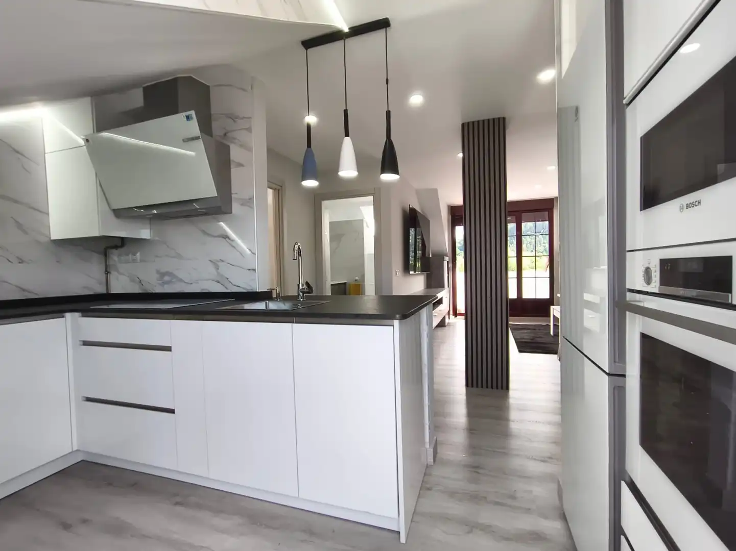 Kitchen of Attic for rent in Entrambasaguas  with Heating, Terrace and Furnished