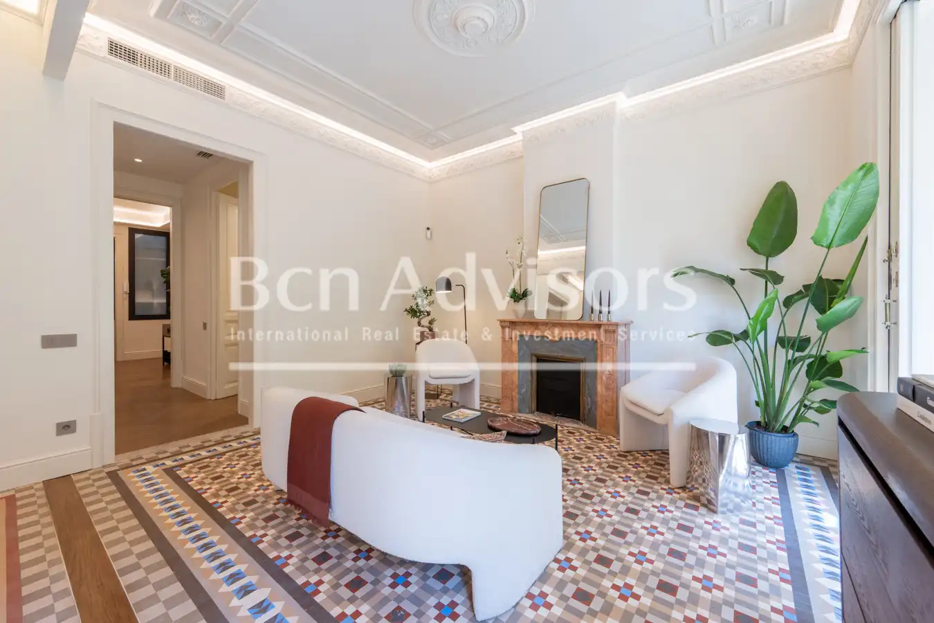 Sala d'estar de Apartament en venda en Barcelona amb Aire condicionat, Calefacció i Terrassa