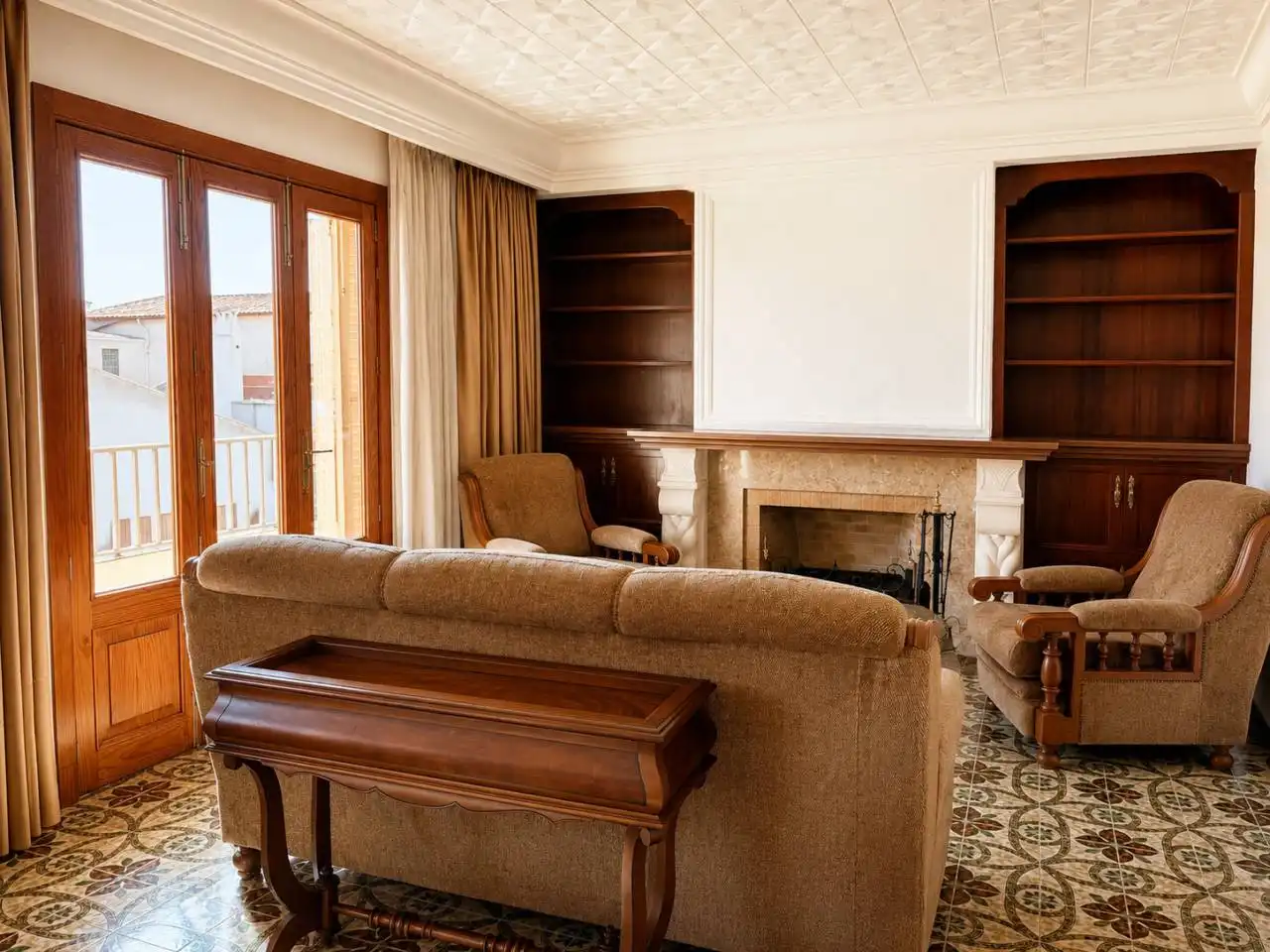 Sala de estar de Casa adosada en venta en Sa Pobla con Aire acondicionado, Jardín privado y Terraza