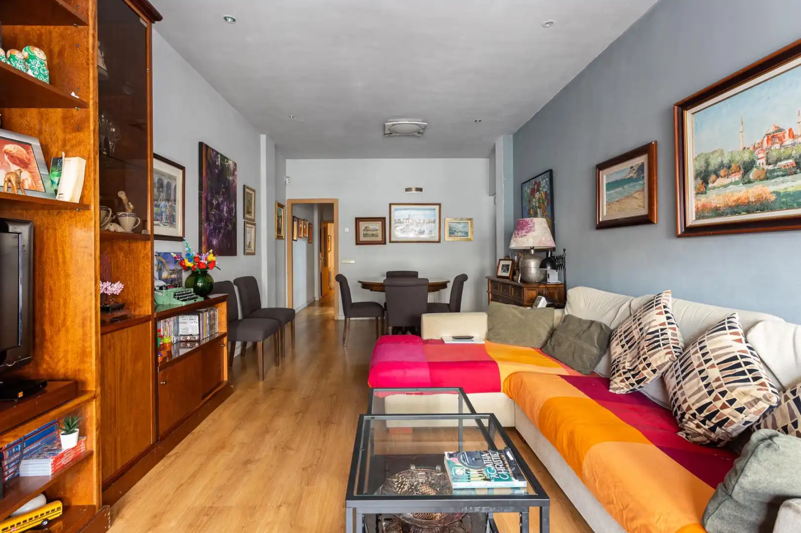 Sala de estar de Piso en venta en Barcelona con Aire acondicionado y Parquet