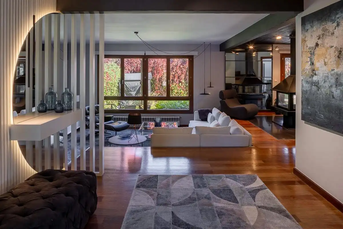 Living room of Detached homes for sale in Boadilla del Monte  with Air Conditioner, Heating and Private garden