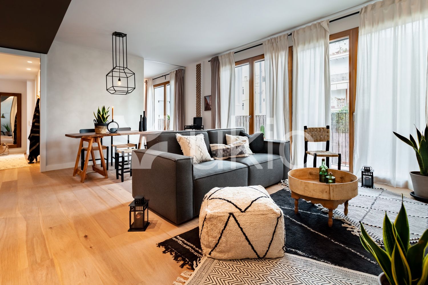 Living room of Apartment for rent in  Barcelona Capital  with Furnished, Oven and Washing machine