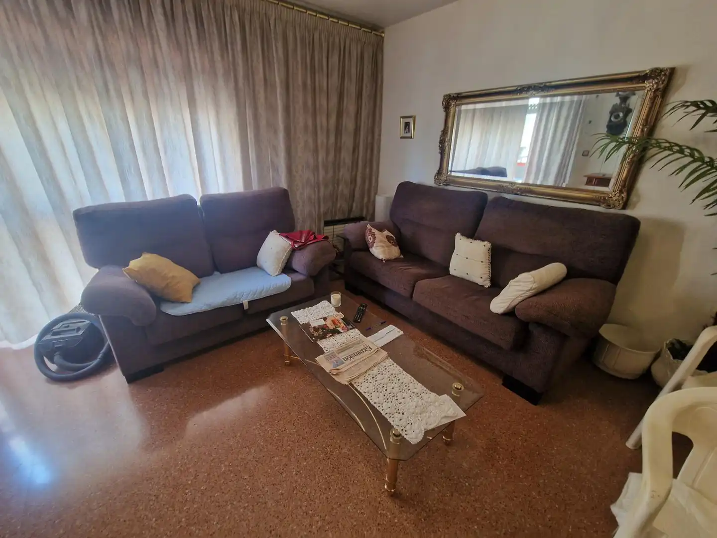 Living room of Flat for sale in Águilas  with Air Conditioner, Furnished and Balcony
