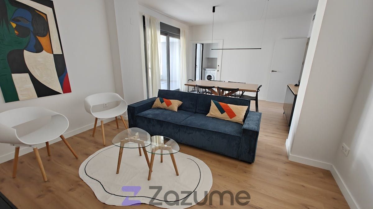 Living room of Flat to rent in  Sevilla Capital  with Air Conditioner, Private garden and Parquet flooring