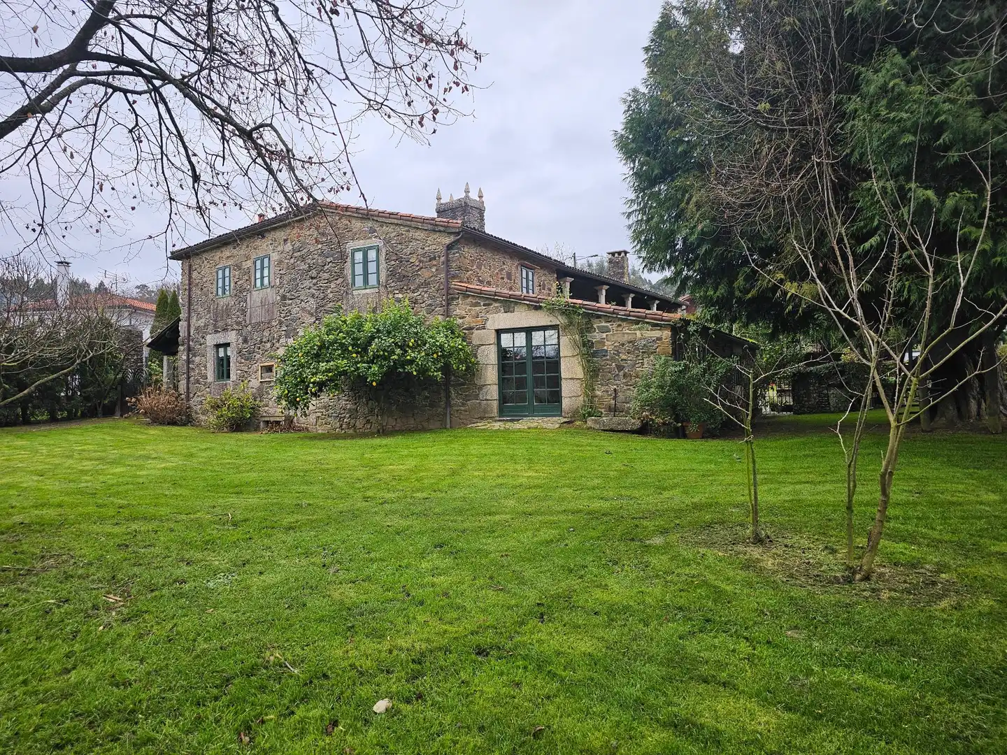 Vista exterior de Casa o chalet en venta en Melide con Calefacción, Jardín privado y Terraza