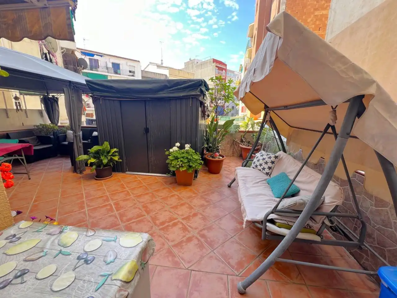 Terrace of Flat for sale in Mataró  with Air Conditioner, Heating and Private garden
