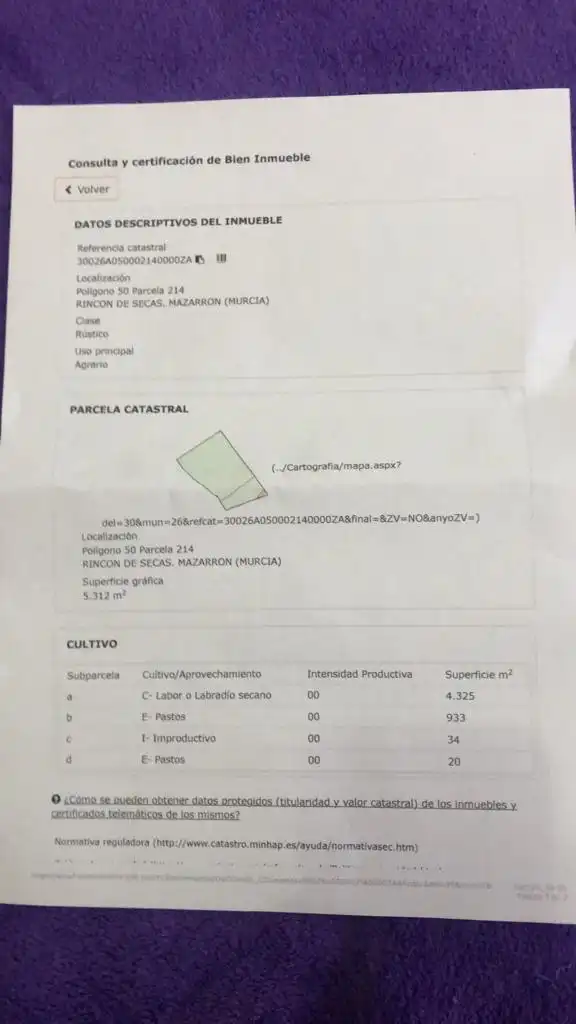 Rustikales Grundstück zum Verkauf in Pedanías Oeste, imagen 2