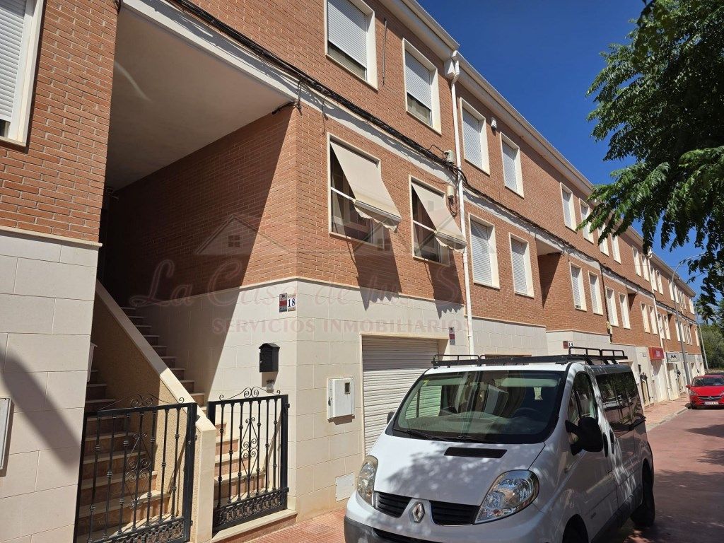 Exterior view of Single-family semi-detached for sale in Sax  with Heating, Terrace and Furnished