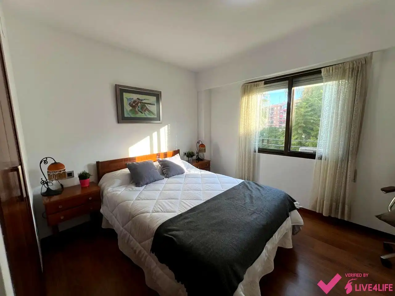 Bedroom of Flat for rent in Valencia  with Air Conditioner, Parquet flooring and Furnished