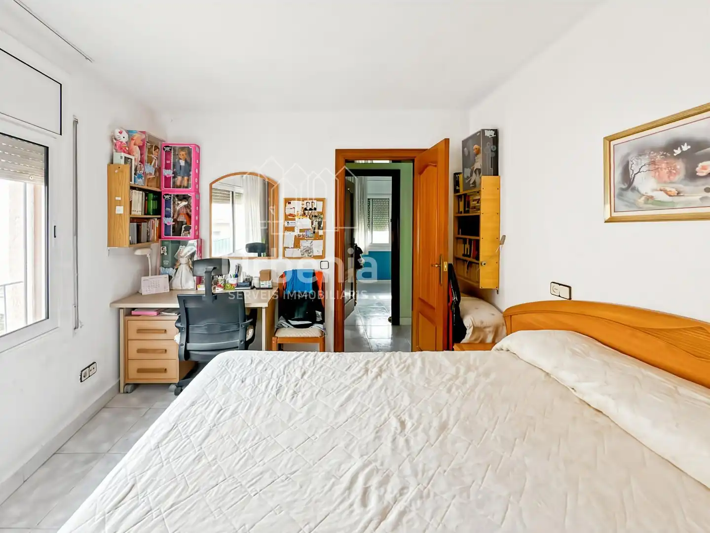 Bedroom of Flat for sale in Mataró  with Terrace and Furnished