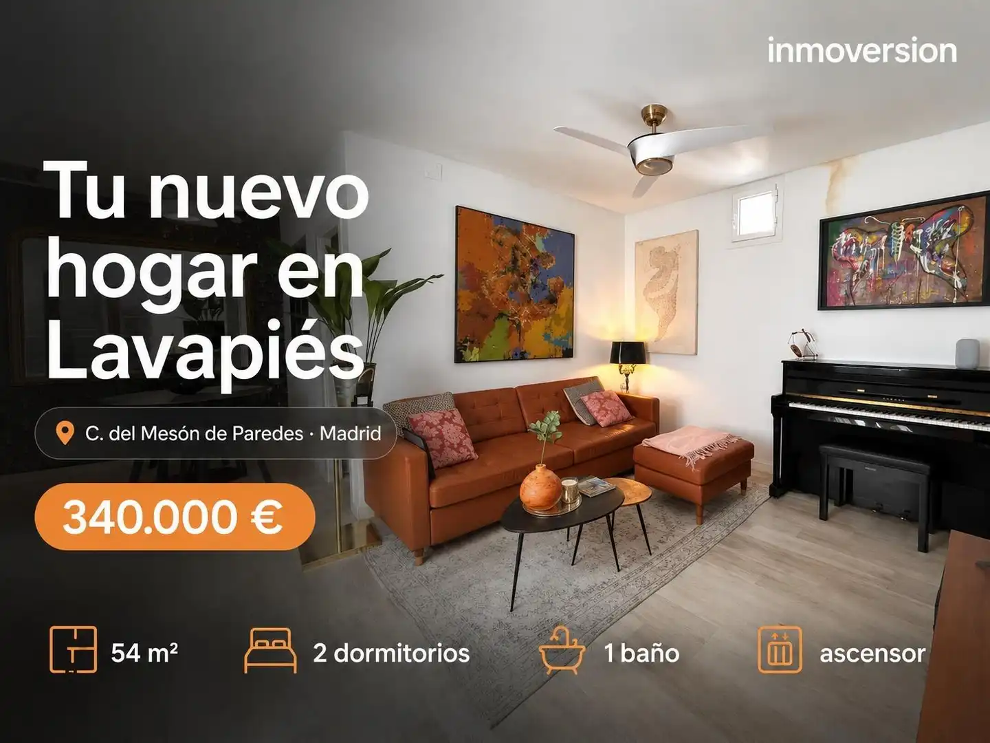 Sala de estar de Piso en venta en Madrid con Calefacción