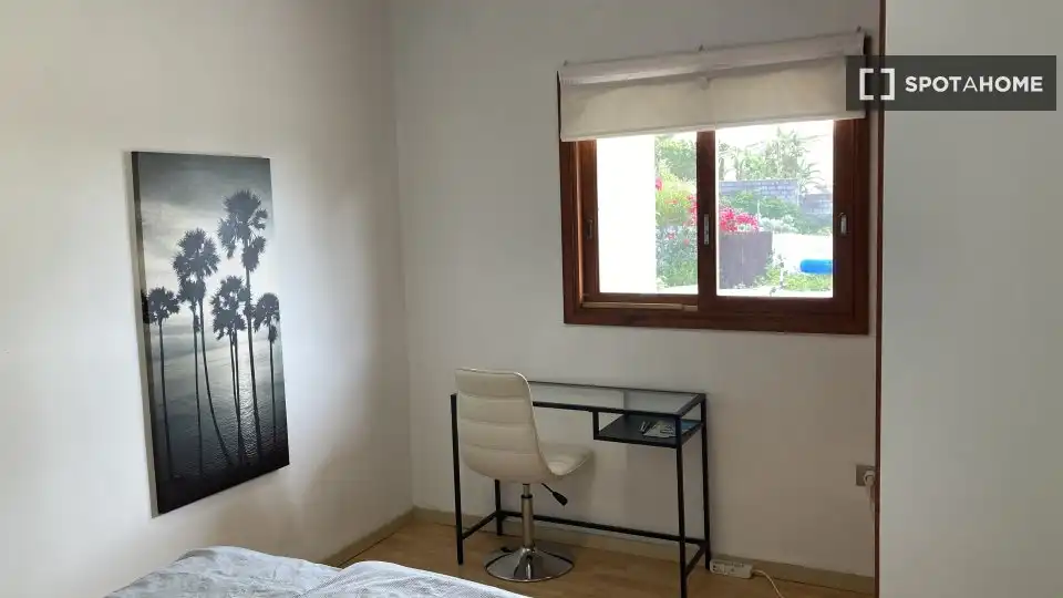 Bedroom of Apartments for share in Tacoronte  with Air Conditioner, Terrace and Furnished