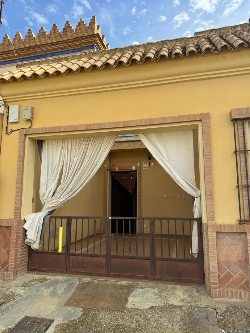 Vista exterior de Casa o xalet en venda en Villanueva del Río y Minas amb Aire condicionat, Jardí privat i Terrassa
