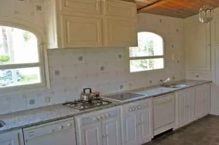 Cuina de Finca rústica en venda en Riudarenes amb Aire condicionat, Calefacció i Jardí privat