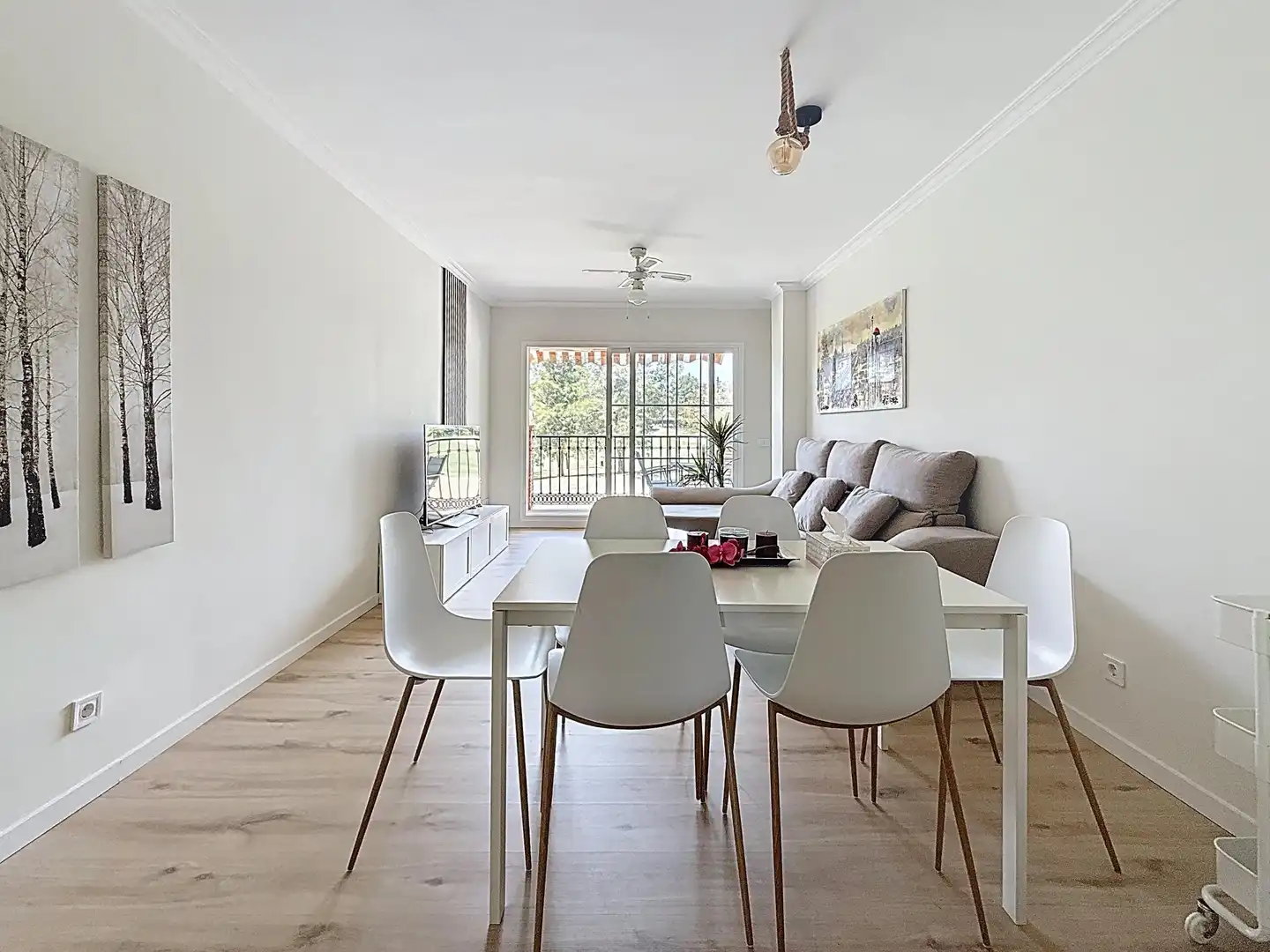 Comedor de Apartamento en venta en Mijas con Aire acondicionado, Calefacción y Jardín privado