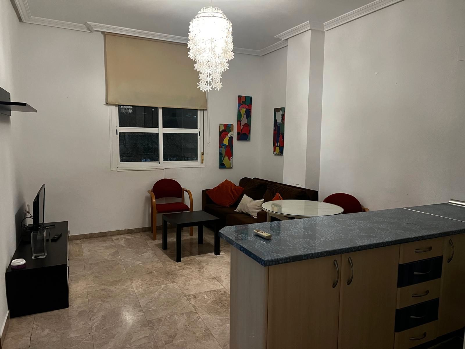 Living room of Flat for sale in Badajoz Capital  with Air Conditioner, Heating and Furnished