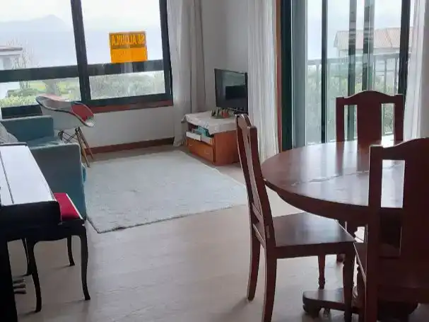 Sala d'estar de Pis de lloguer en Nigrán amb Moblat i Balcó