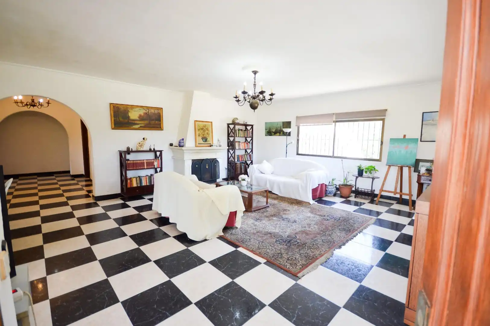 Sala d'estar de Finca rústica en venda en Pechina amb Aire condicionat, Jardí privat i Terrassa