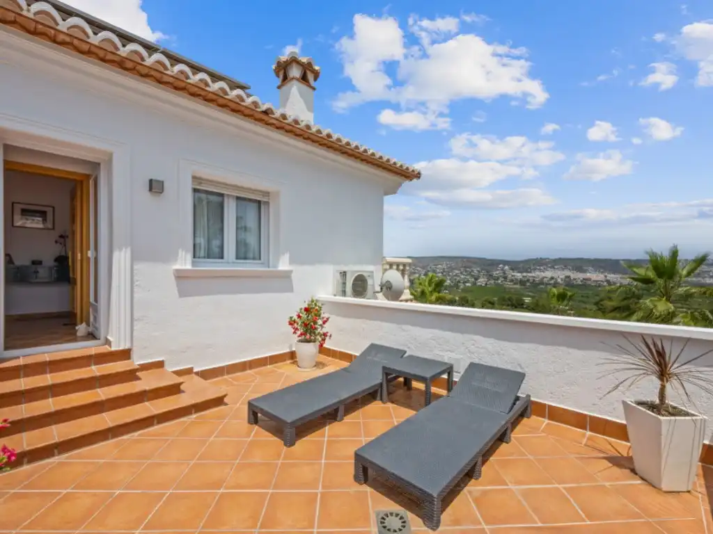 Terraza de Casa o chalet de alquiler en Jávea / Xàbia con Aire acondicionado, Jardín privado y Piscina