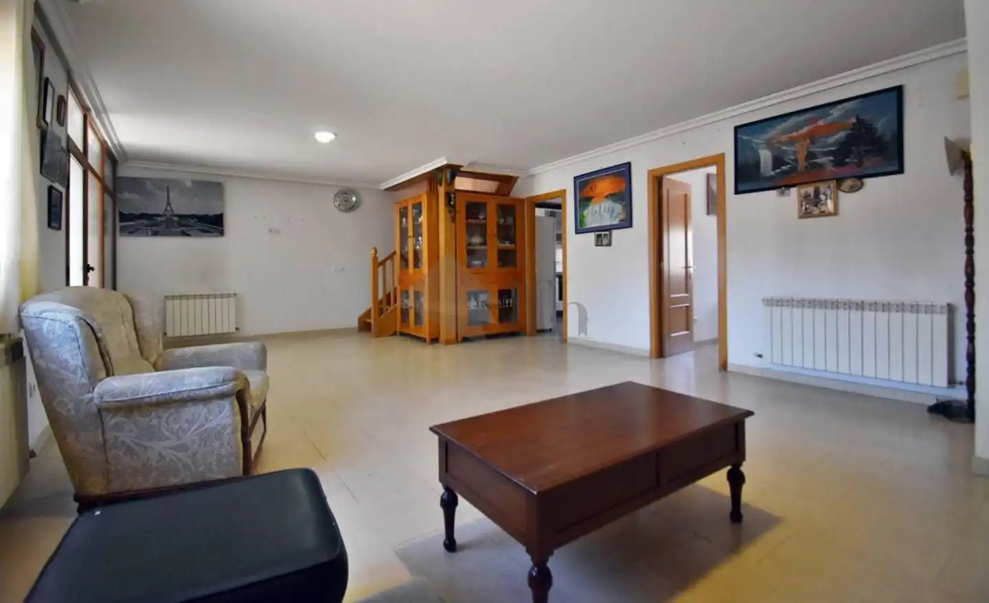 Sala d'estar de Casa o xalet en venda en Villaverde de Íscar amb Calefacció i Jardí privat