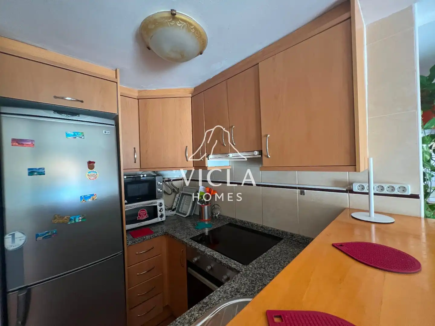 Cocina de Piso de alquiler en Sant Antoni de Portmany con Aire acondicionado, Calefacción y Parquet