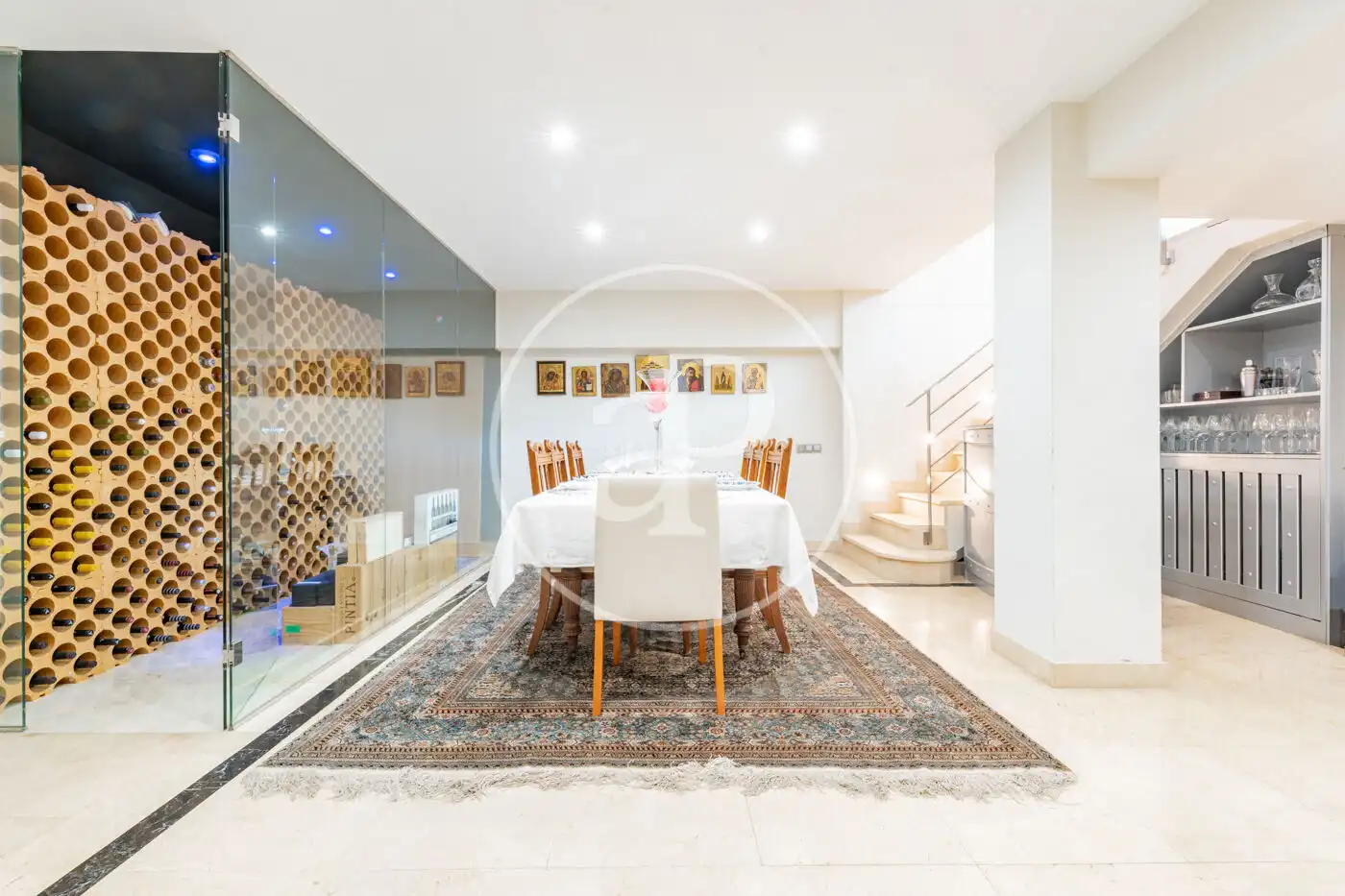 Dining room of Detached homes for sale in La Moraleja  with Air Conditioner, Heating and Private garden