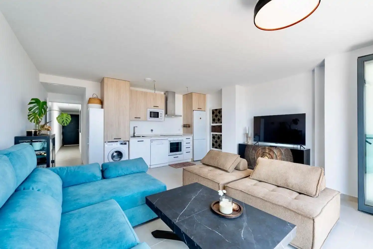 Sala de estar de Casa o chalet de alquiler en Torrox con Piscina comunitaria