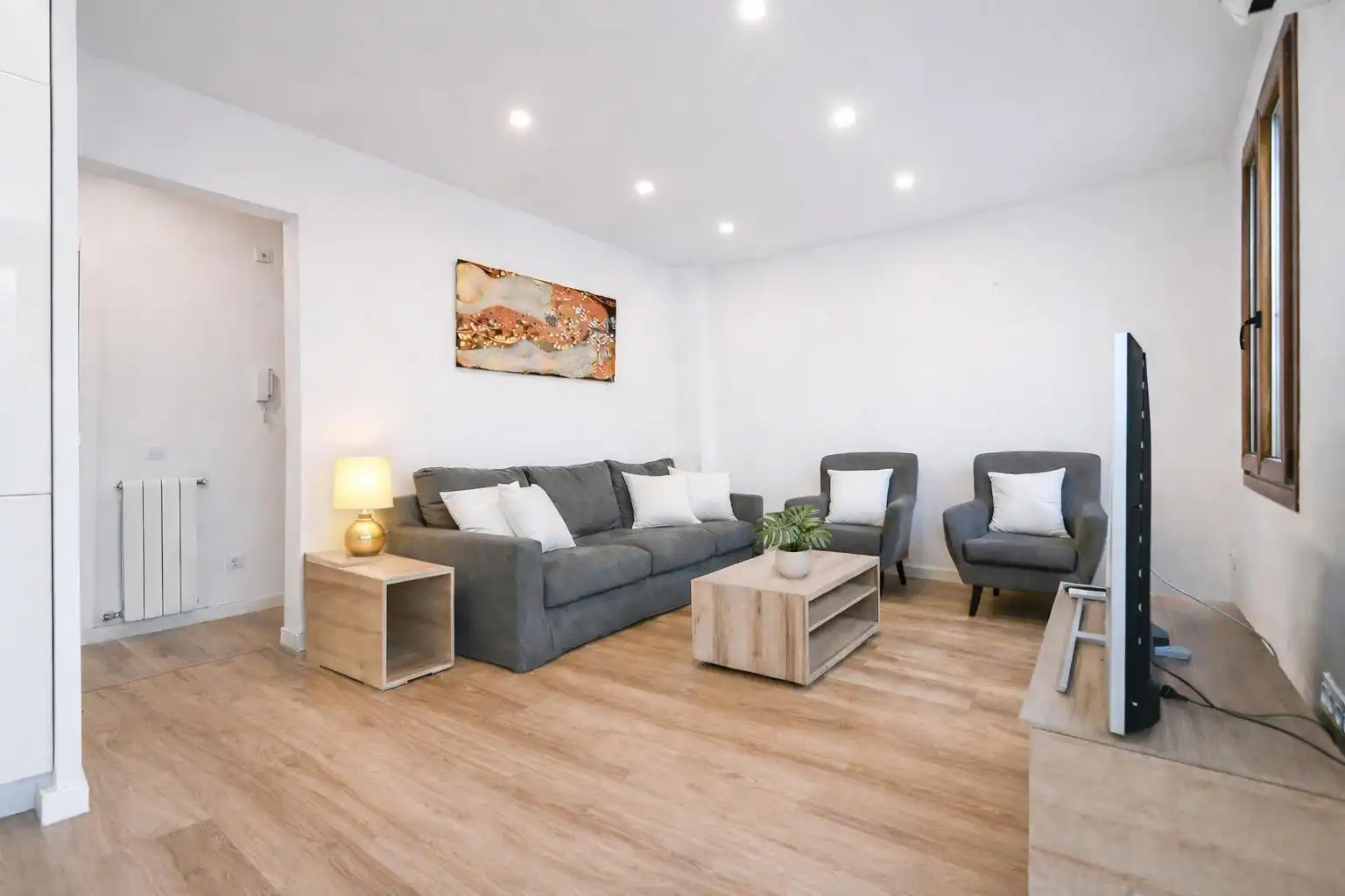 Wohnzimmer von Wohnung zum Verkauf in  Palma de Mallorca mit Klimaanlage, Terrasse und Abstellraum