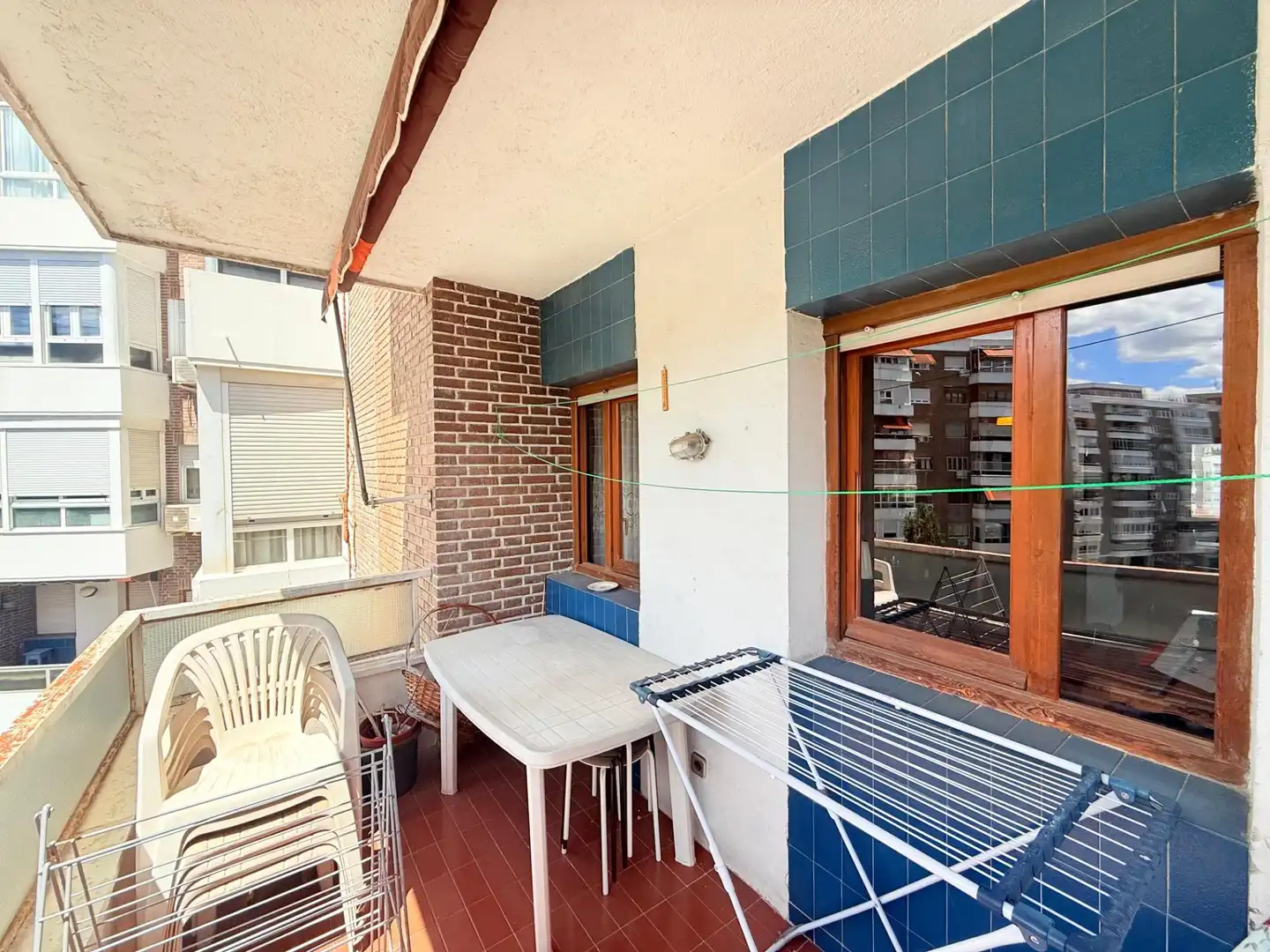 Balcony of Flat for sale in Madrid  with Air Conditioner and Heating