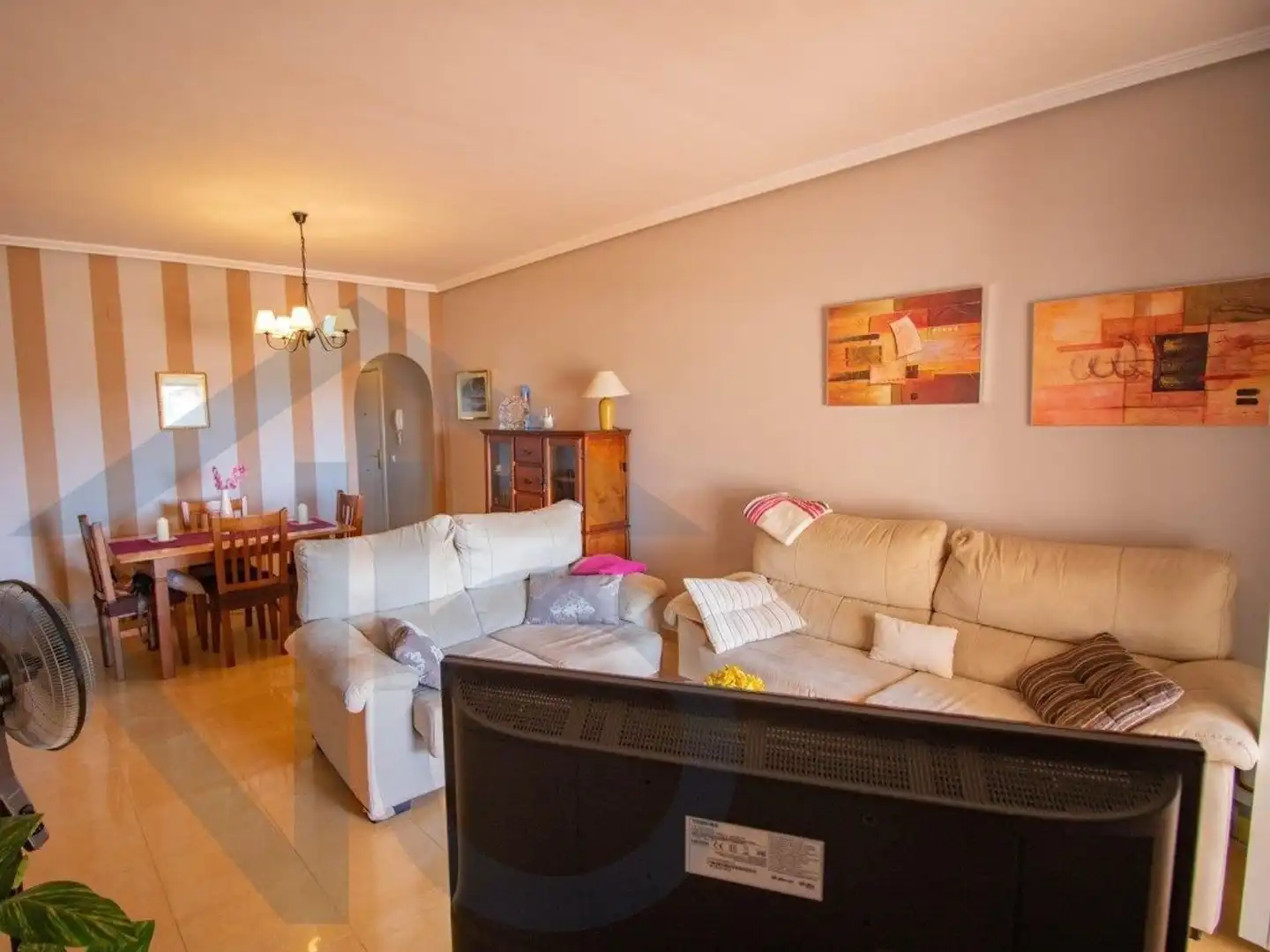 Sala de estar de Piso en venta en Pulpí con Aire acondicionado, Terraza y Piscina