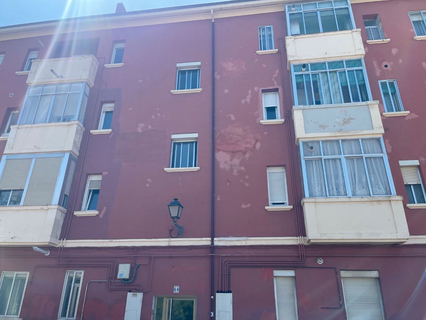 Vista exterior de Pis en venda en Venta de Baños amb Terrassa
