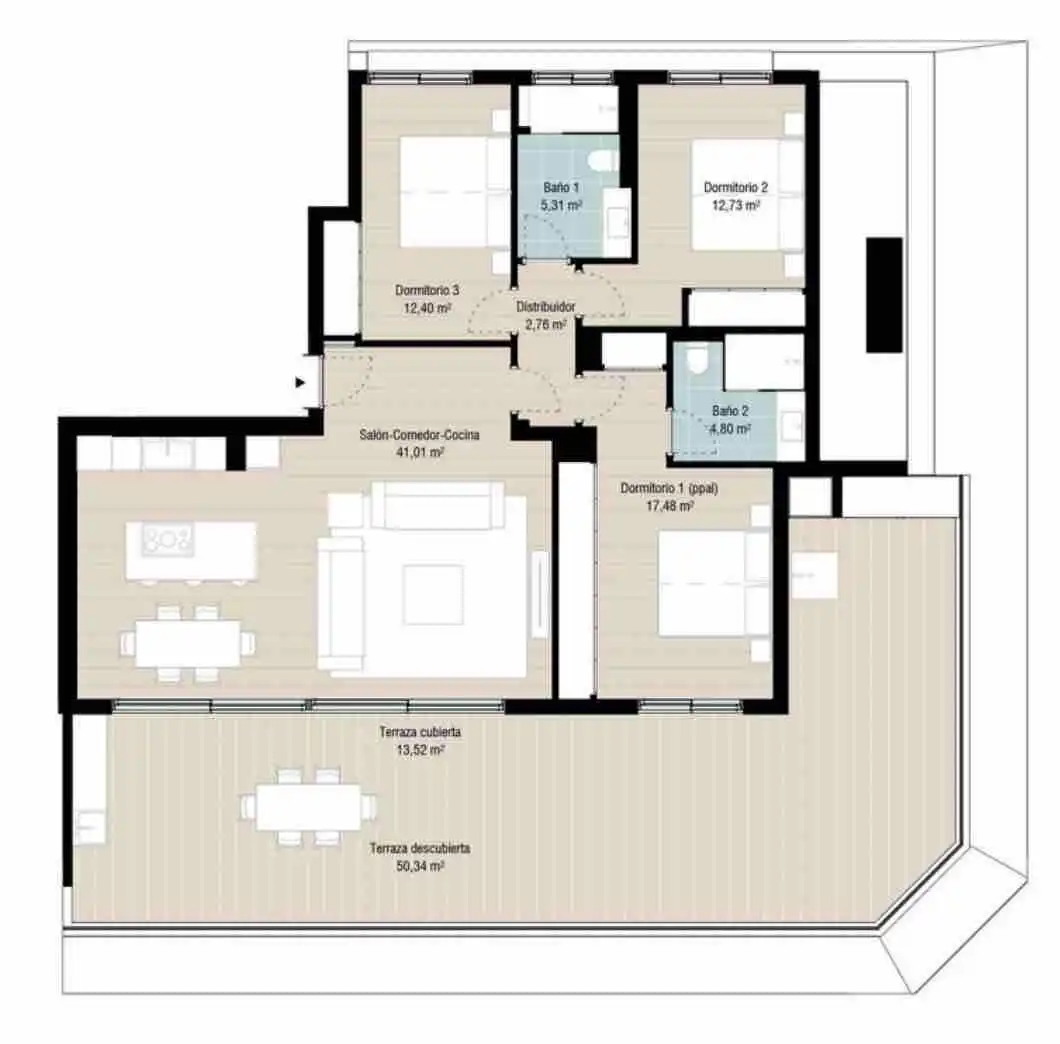 Penthouse mit Garten zum Verkauf in El Higuerón, imagen 13