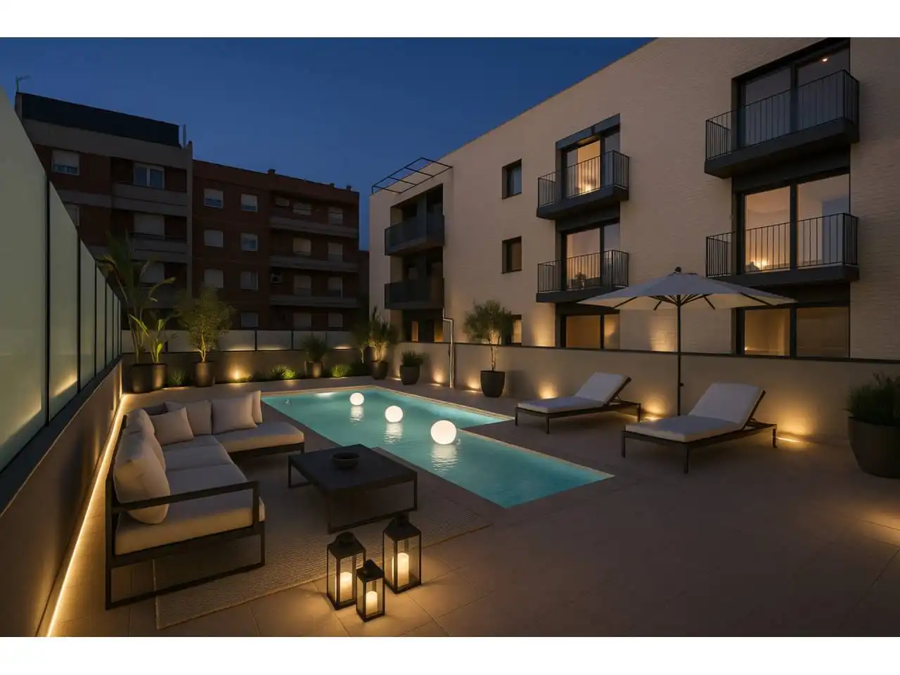 Schwimmbecken von Wohnung zum Verkauf in Granollers mit Klimaanlage, Heizung und Parkett