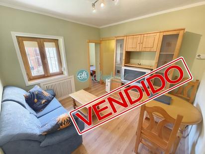 Living room of Flat for sale in Segovia Capital  with Heating, Terrace and Furnished