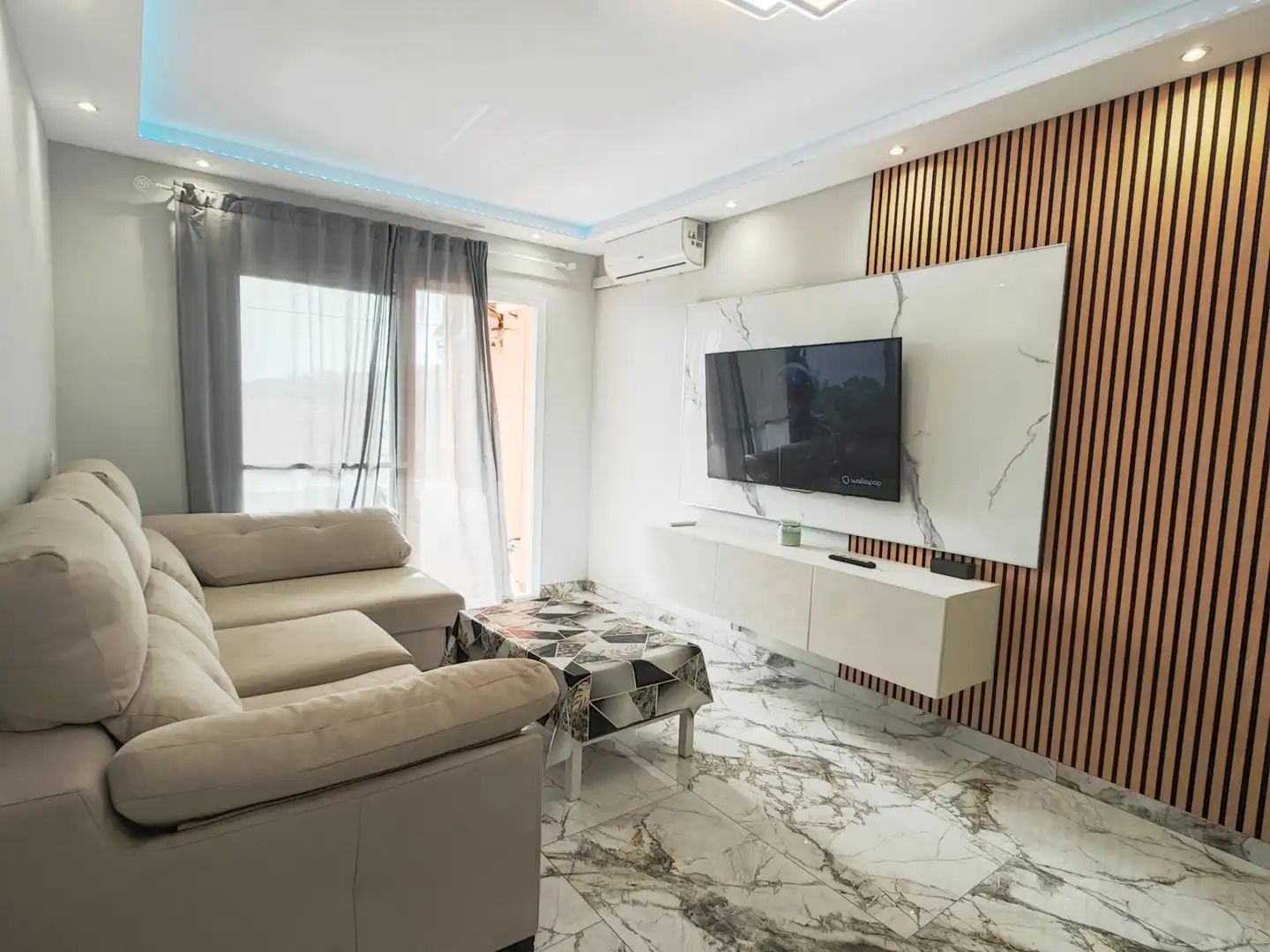 Living room of Ground floor for rent in Mijas  with Air Conditioner, Private garden and Terrace