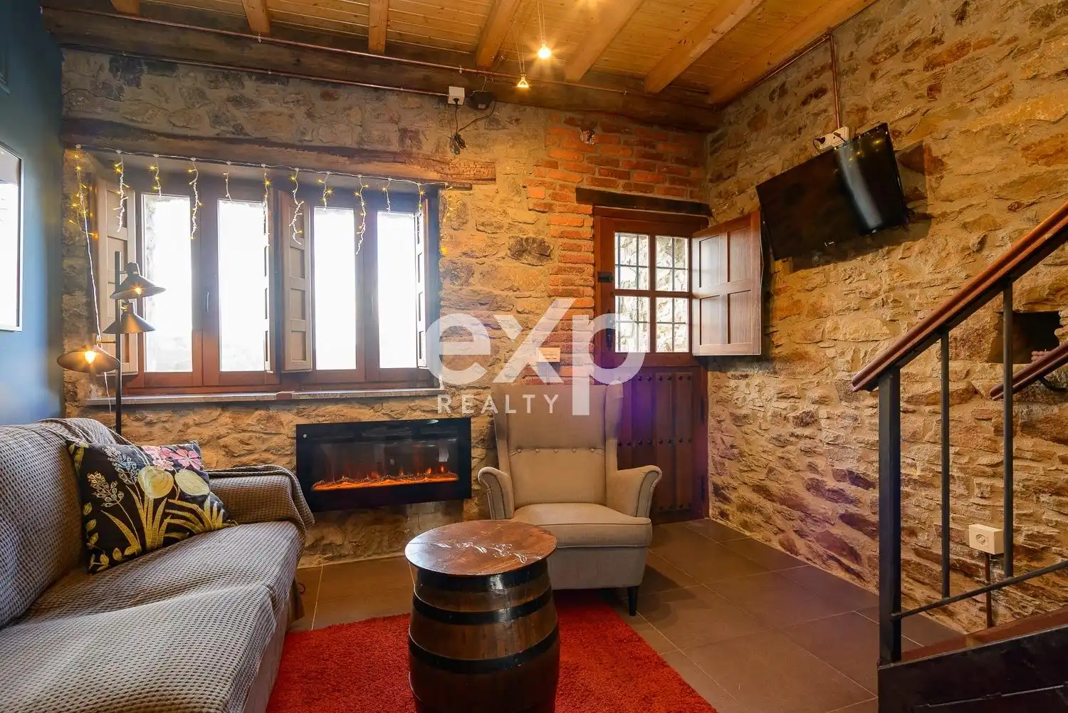Sala de estar de Finca rústica en venta en Riosa con Calefacción, Jardín privado y Parquet