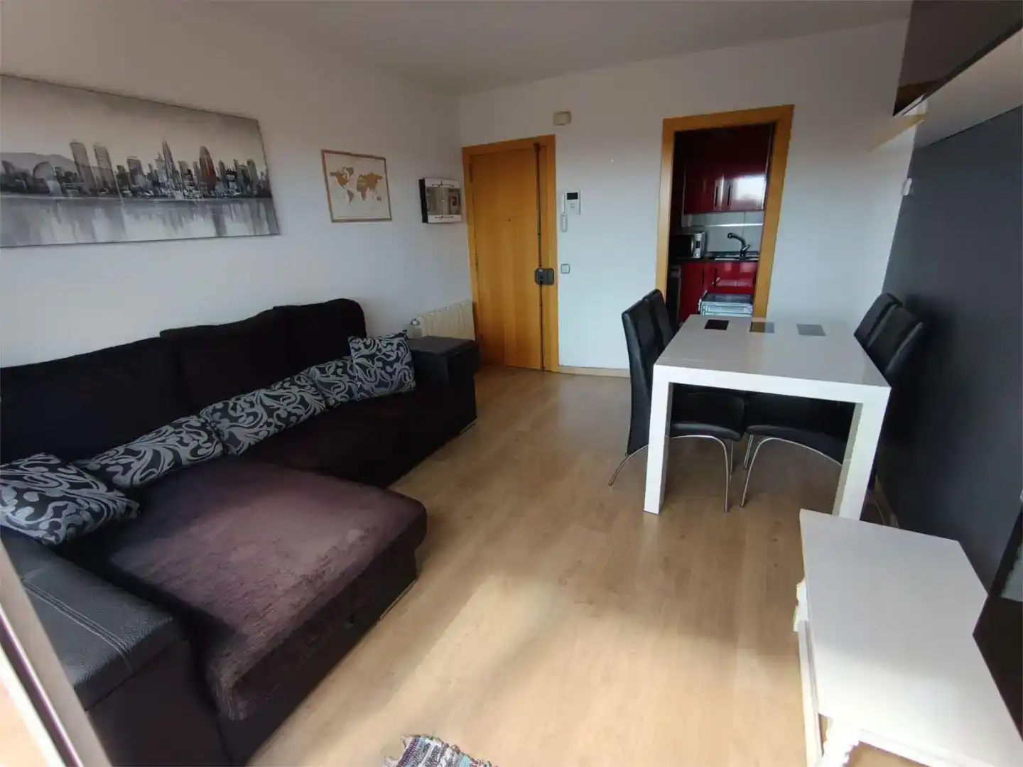 Wohnzimmer von Wohnung zur Miete in Barcelona mit Klimaanlage, Parkett und Möbliert