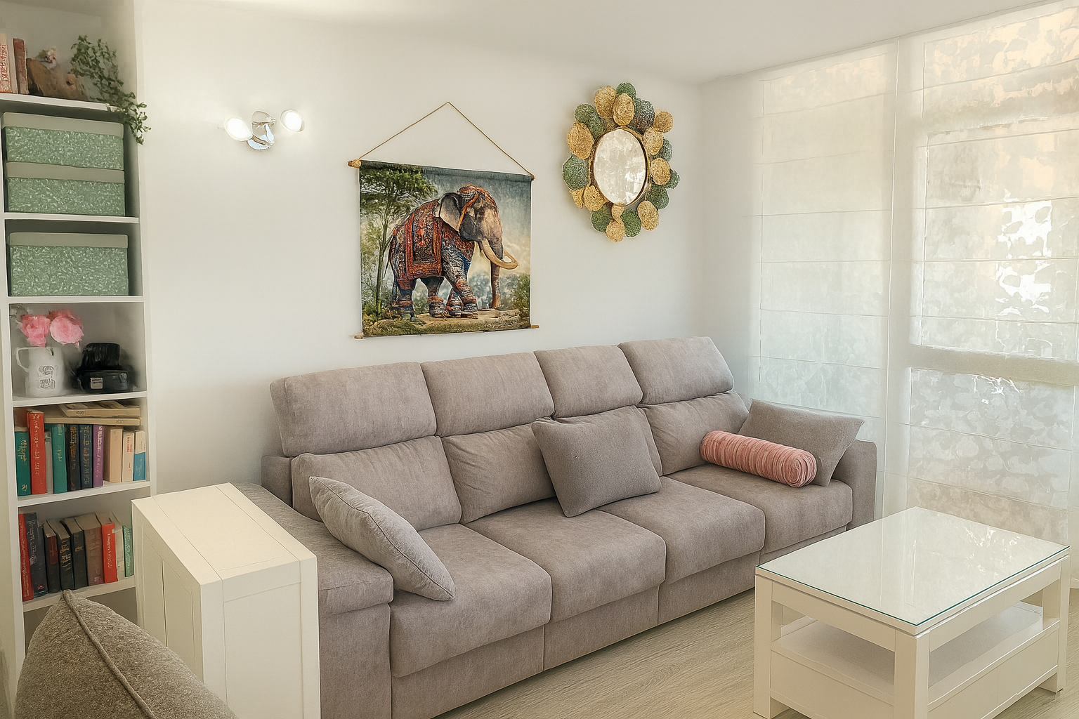 Sala d'estar de Apartament en venda en Eivissa amb Aire condicionat, Moblat i Balcó