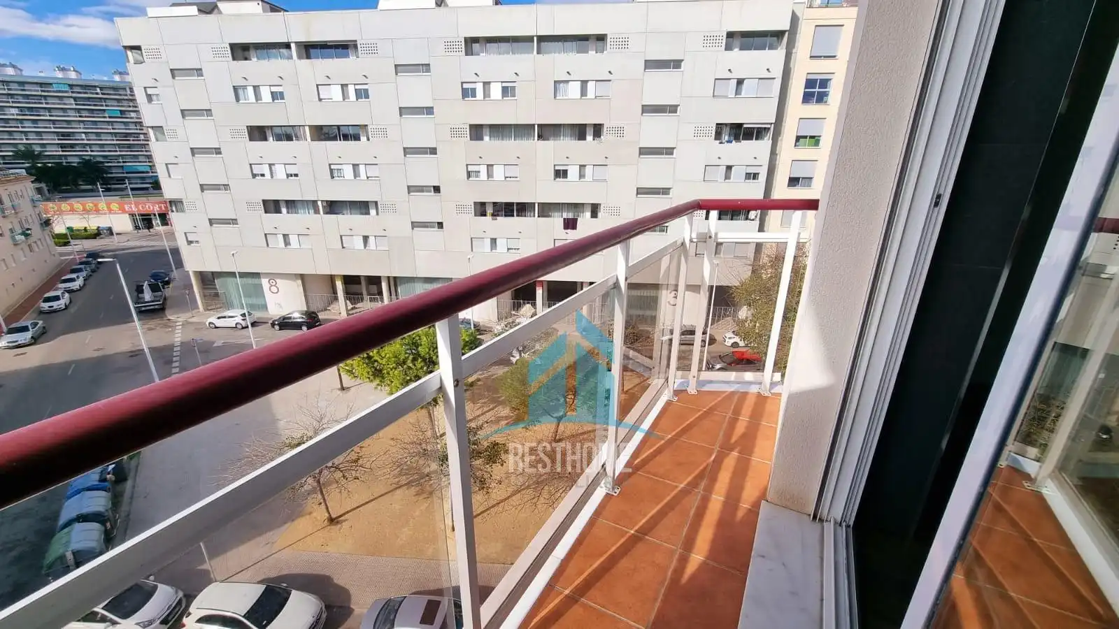 Terraza de Dúplex de alquiler en Gandia con Aire acondicionado, Calefacción y Parquet