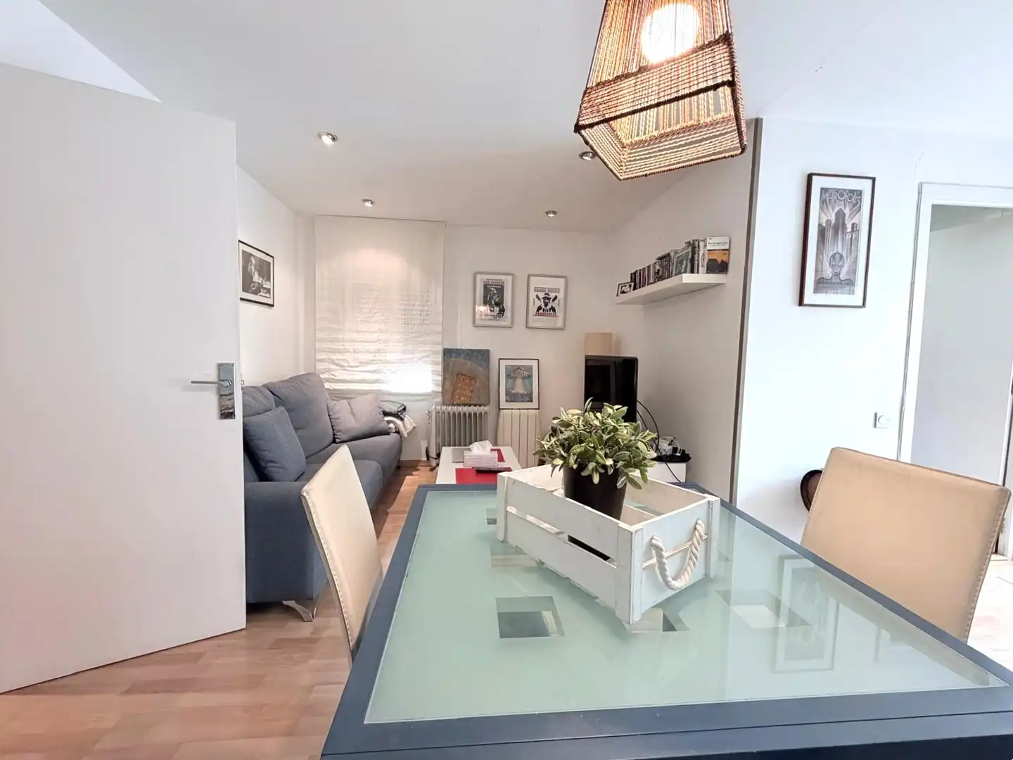 Wohnzimmer von Wohnung zum Verkauf in Terrassa mit Parkett und Terrasse