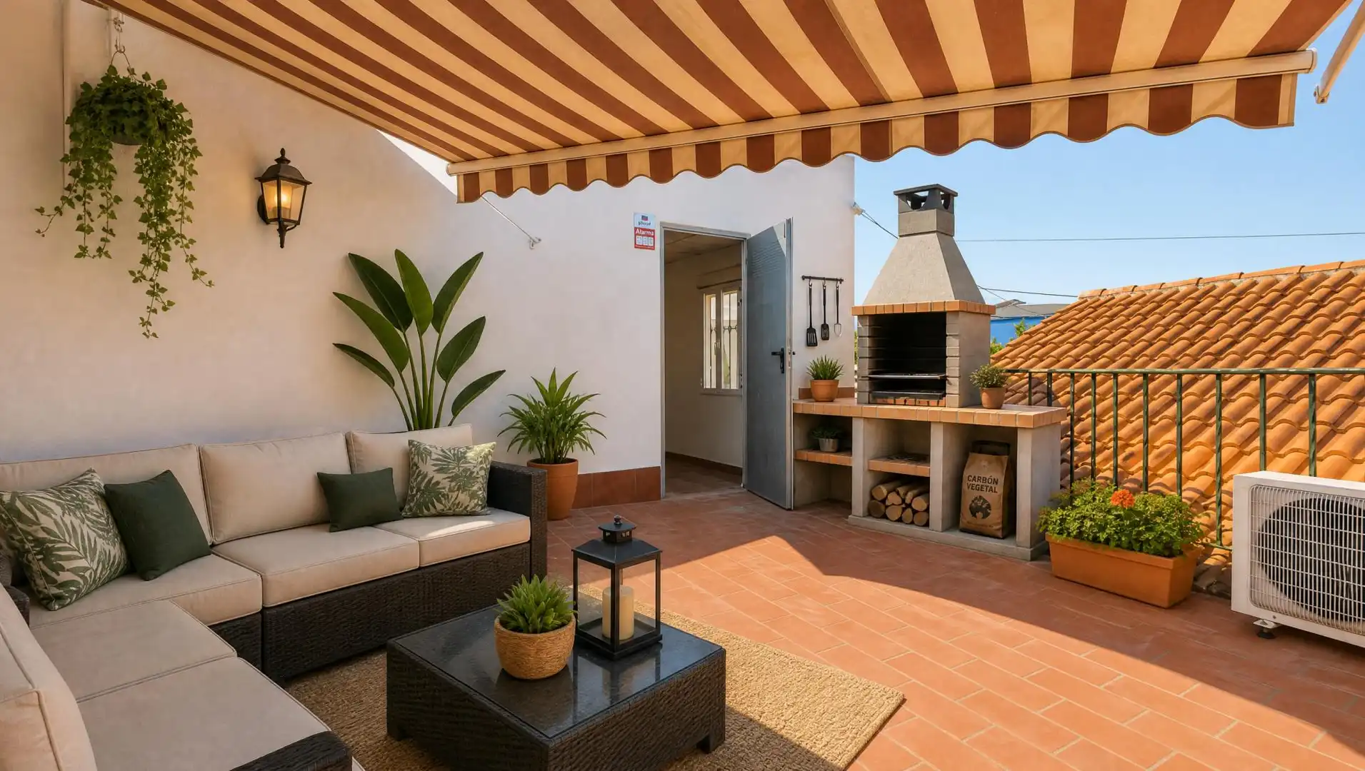 Terrace of Detached homes for sale in Dos Hermanas  with Private garden and Community pool