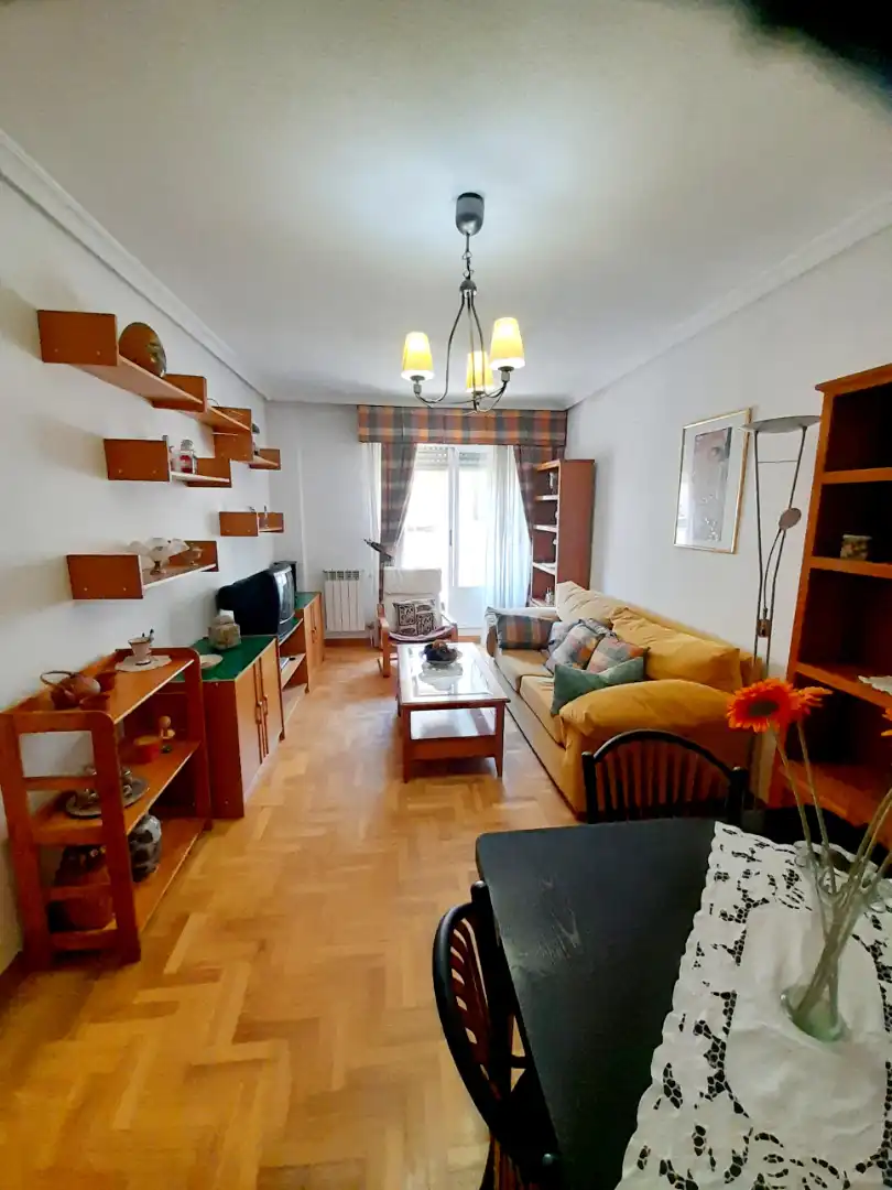 Sala d'estar de Apartament en venda en Salamanca amb Calefacció, Parquet i Moblat