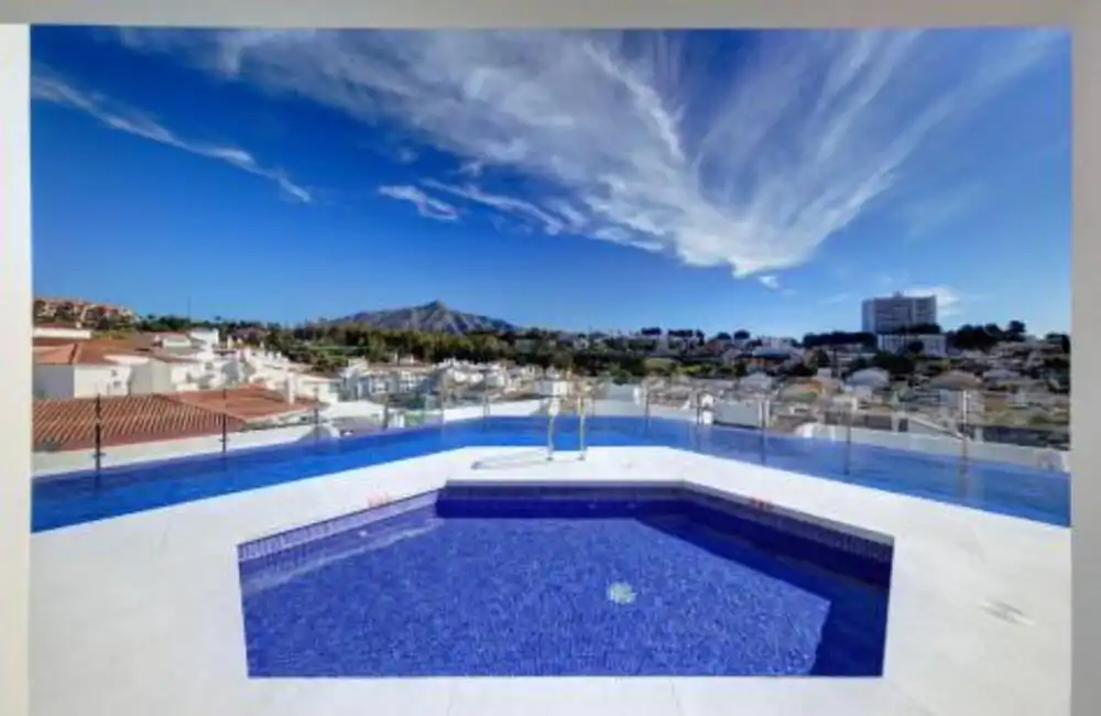Swimming pool of Attic for rent in Marbella  with Air Conditioner, Terrace and Swimming Pool