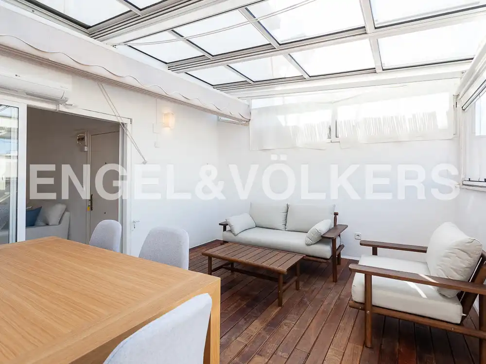 Terrace of Attic for rent in Valencia  with Air Conditioner, Heating and Parquet flooring