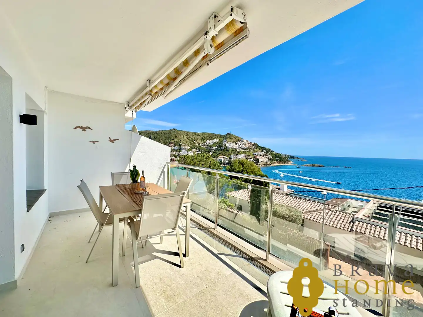 Terrasse von Wohnung zum Verkauf in Roses mit Klimaanlage, Terrasse und Möbliert