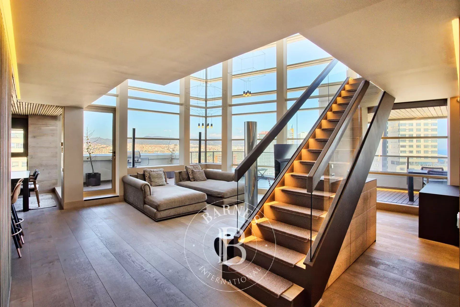 Living room of Attic for sale in  Barcelona Capital  with Air Conditioner, Heating and Terrace