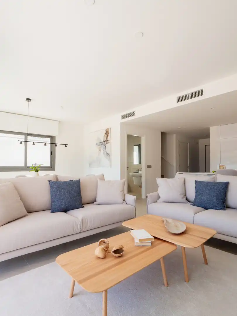 Sala de estar de Dúplex en venta en Ses Salines con Aire acondicionado, Jardín privado y Terraza