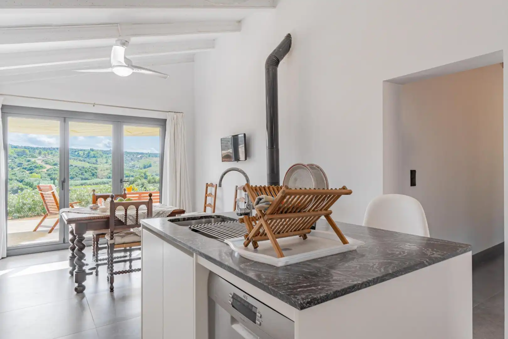 Küche von Country house zur Miete in Manacor mit Klimaanlage, Heizung und Privatgarten