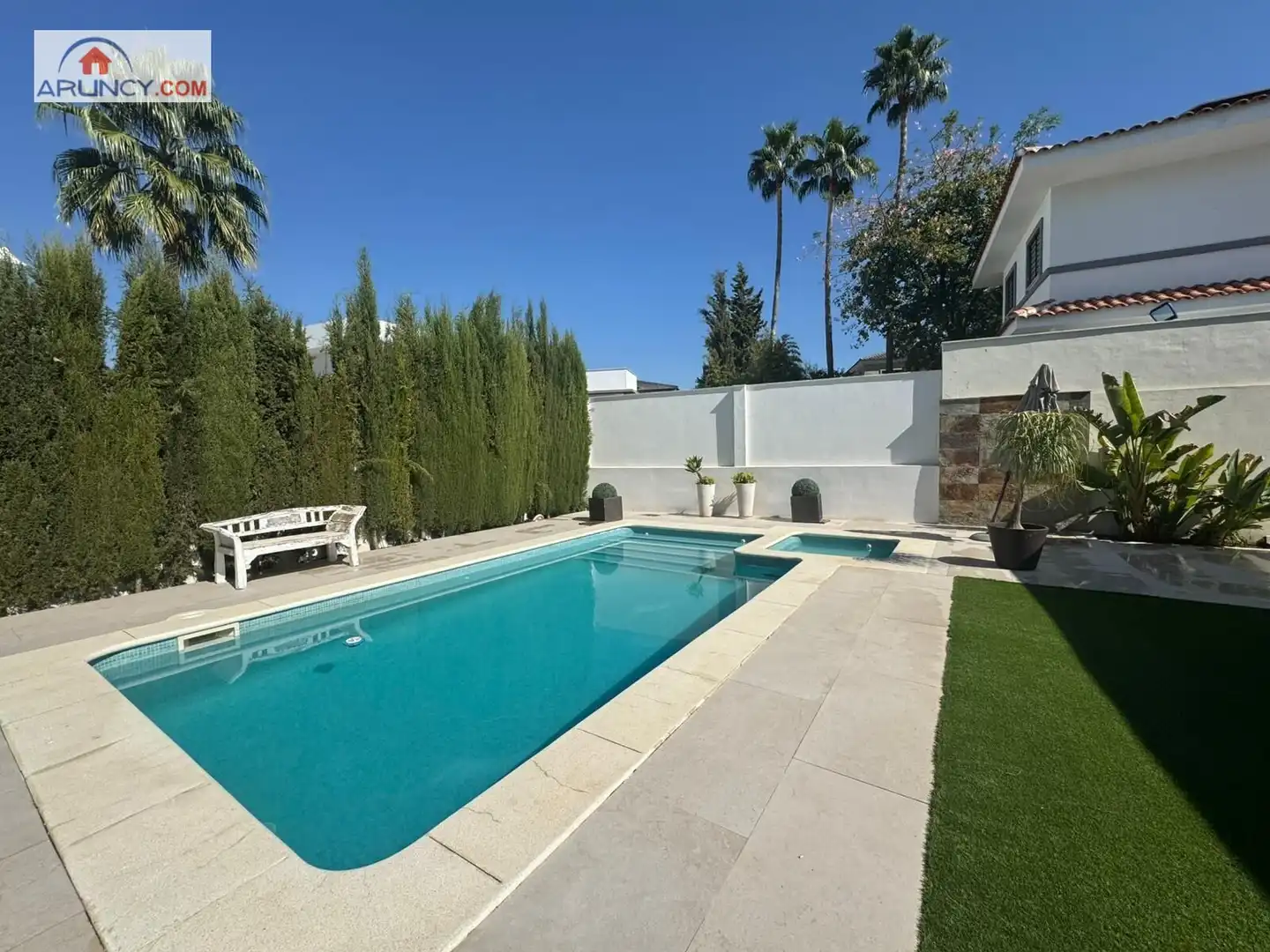 Piscina de Casa o chalet en venta en Bormujos con Aire acondicionado, Jardín privado y Terraza