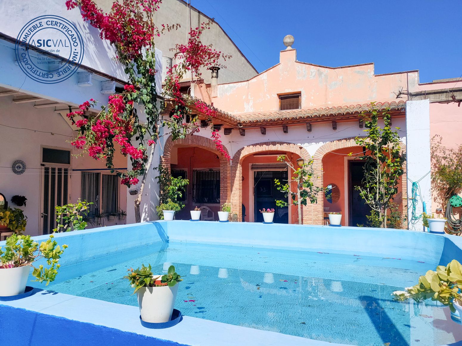 Swimming pool of House or chalet for sale in Rafelguaraf  with Air Conditioner, Heating and Private garden